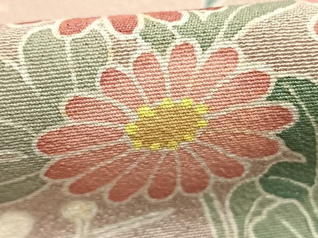 平和屋着物●訪問着　友禅　作家物　草花文　暈し染め　正絹　逸品　AABI9106fy