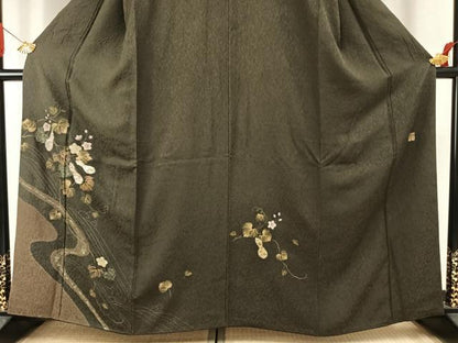 平和屋着物●訪問着　作家物　刺繍　瓢箪　金糸　金彩　さが美扱い　正絹　逸品　AABI9121fy