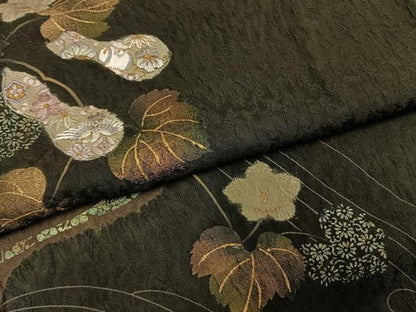 平和屋着物●訪問着　作家物　刺繍　瓢箪　金糸　金彩　さが美扱い　正絹　逸品　AABI9121fy