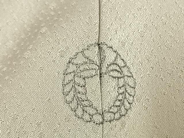 平和屋着物●人間国宝　福田喜三郎　訪問着　刺繍　葡萄唐草文　暈し染め　金糸　金彩　正絹　逸品　AABI9122fy