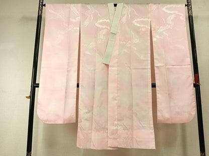 平和屋着物●振袖用長襦袢　無双仕立て　飛鶴地紋　暈し染め　洗える着物　AABI9124fy