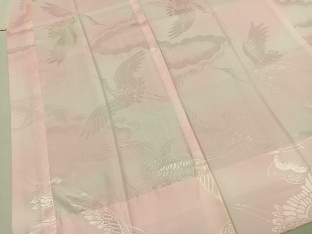 平和屋着物●振袖用長襦袢　無双仕立て　飛鶴地紋　暈し染め　洗える着物　AABI9124fy