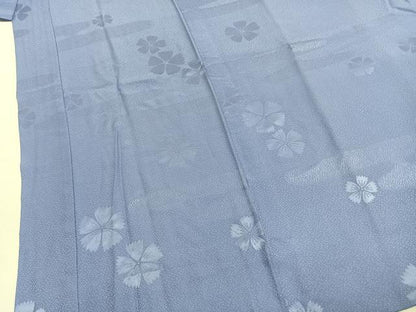 平和屋着物●振袖用長襦袢　無双仕立て　舞花地紋　淡藤色　やまと誂製　正絹　逸品　AABI9128fy
