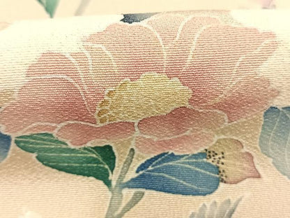 平和屋着物●訪問着　友禅　枝花文　正絹　逸品　AABI9129fy