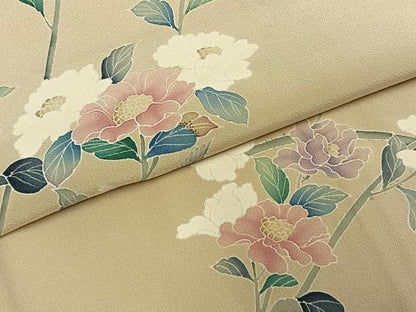 平和屋着物●訪問着　友禅　枝花文　正絹　逸品　AABI9129fy