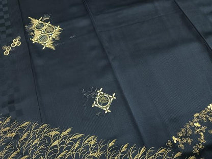 平和屋着物●訪問着　駒刺繍　天井吉祥文　金糸　金彩　ロング丈　正絹　逸品　AABI9130fy