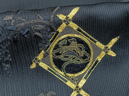 平和屋着物●訪問着　駒刺繍　天井吉祥文　金糸　金彩　ロング丈　正絹　逸品　AABI9130fy