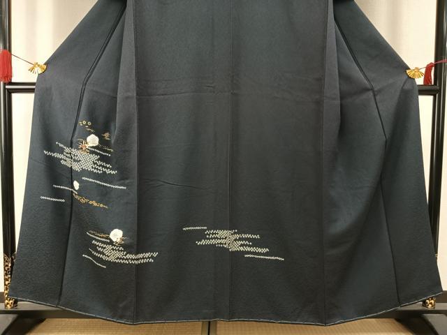 平和屋着物●訪問着　絞り　刺繍　草花文　金糸　金彩　健勝苑扱い　正絹　逸品　未使用　AABI9131fy