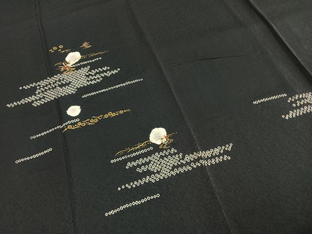 平和屋着物●訪問着　絞り　刺繍　草花文　金糸　金彩　健勝苑扱い　正絹　逸品　未使用　AABI9131fy