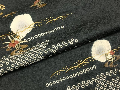 平和屋着物●訪問着　絞り　刺繍　草花文　金糸　金彩　健勝苑扱い　正絹　逸品　未使用　AABI9131fy