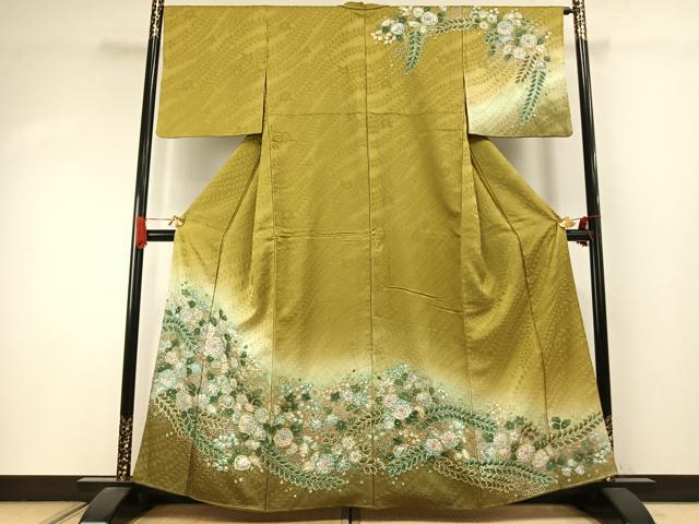 平和屋着物●訪問着　絞り　辻が花　暈し染め　正絹　逸品　AABI9136fy