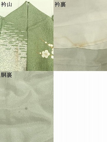 平和屋着物●訪問着　作家物　枝花文　金彩　正絹　逸品　AABI9145fy