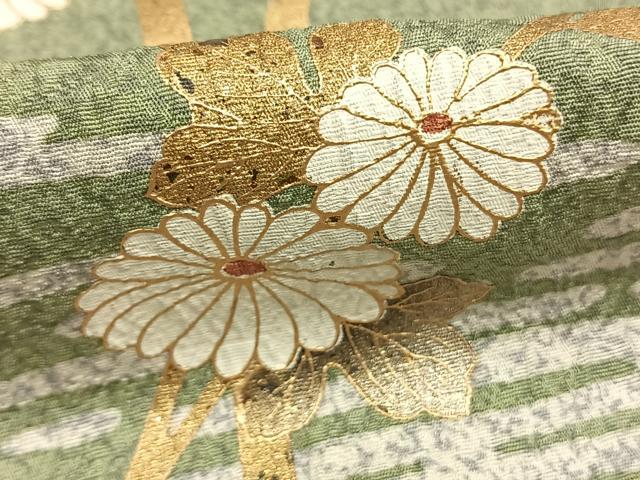 平和屋着物●訪問着　作家物　枝花文　金彩　正絹　逸品　AABI9145fy