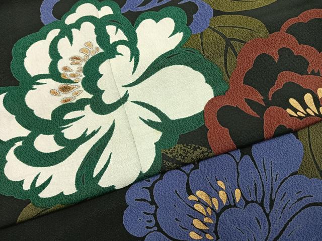 平和屋着物●KIMONO DESIGN 藤紫朗 tojiro 　振袖　草花文　金彩　正絹　逸品　AABI9148fy