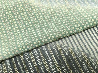 平和屋着物●京友禅作家　岡部睦美　訪問着　道長草花文　暈し染め　正絹　逸品　AABI9149fy