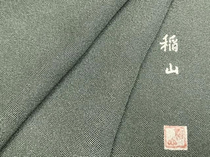 平和屋着物●稲山作　江戸小紋　鮫小紋柄　やまと誂製　正絹　逸品　未使用　AABI9153fy