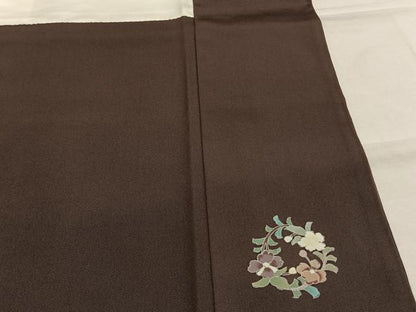 平和屋着物●訪問着　草花文　暈し染め　金彩　正絹　逸品　AABI9155fy