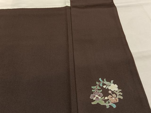 平和屋着物●訪問着　草花文　暈し染め　金彩　正絹　逸品　AABI9155fy