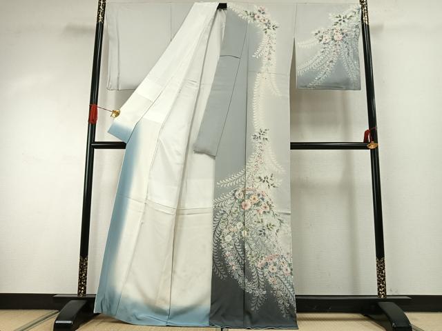 平和屋着物●訪問着　絞り　辻が花　暈し染め　正絹　逸品　AABI9158fy