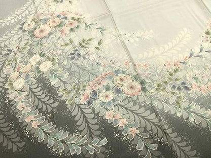 平和屋着物●訪問着　絞り　辻が花　暈し染め　正絹　逸品　AABI9158fy