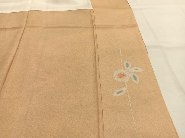 平和屋着物●訪問着　駒刺繍　地紙花鳥文　暈し染め　金彩　正絹　逸品　AABI9163fy