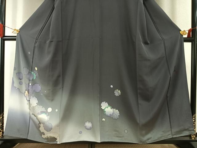 平和屋着物●染色作家　津室朱光　色留袖　雪輪文　暈し染め　金彩　正絹　逸品　未使用　AABI9165fy