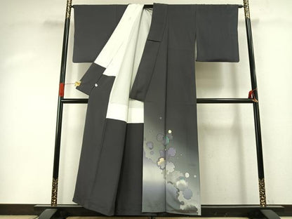 平和屋着物●染色作家　津室朱光　色留袖　雪輪文　暈し染め　金彩　正絹　逸品　未使用　AABI9165fy