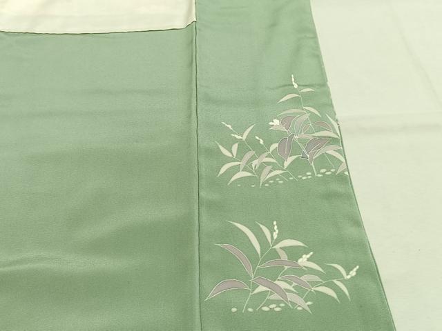 平和屋着物●訪問着　友禅　作家物　草花文　暈し染め　正絹　逸品　AABI9172fy