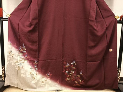 平和屋着物●和紙染染色作家・植村彩弘　訪問着　草花文　暈し染め　金彩　やまと誂製　正絹　逸品　AABI9175fy