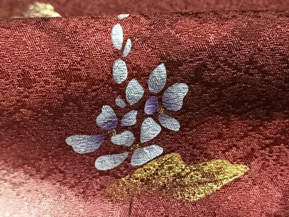 平和屋着物●和紙染染色作家・植村彩弘　訪問着　草花文　暈し染め　金彩　やまと誂製　正絹　逸品　AABI9175fy
