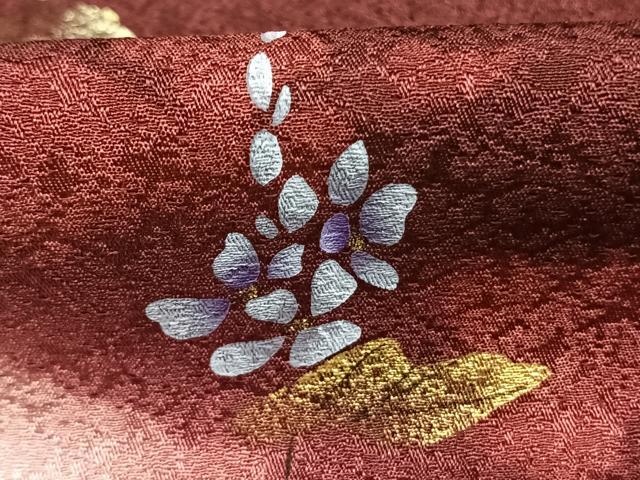 平和屋着物●和紙染染色作家・植村彩弘　訪問着　草花文　暈し染め　金彩　やまと誂製　正絹　逸品　AABI9175fy