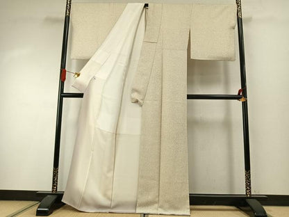 平和屋着物●上質な小紋　花唐草文　正絹　逸品　AABI9177fy