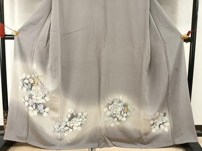 平和屋着物●豪華色留袖　作家物　手描き　薔薇　暈し染め　金彩　正絹　逸品　AABI9179fy
