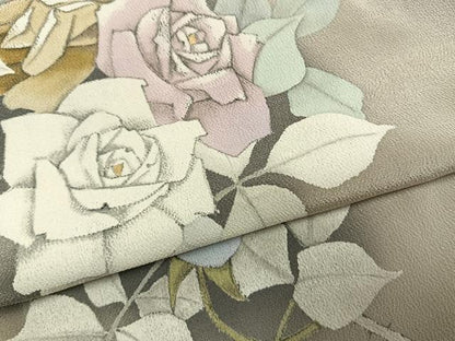 平和屋着物●豪華色留袖　作家物　手描き　薔薇　暈し染め　金彩　正絹　逸品　AABI9179fy