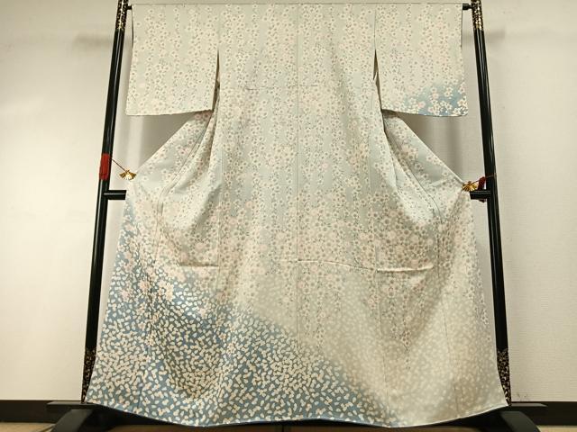 平和屋着物●訪問着　舞桜文　暈し染め　伊勢丹扱い　正絹　逸品　AABI9180fy