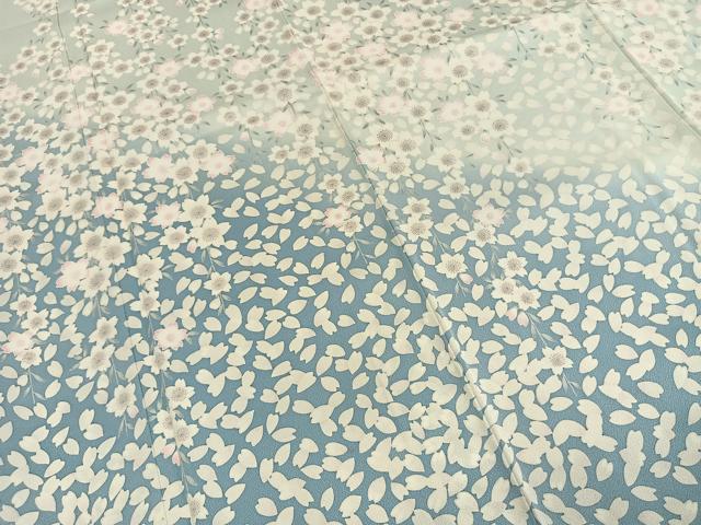 平和屋着物●訪問着　舞桜文　暈し染め　伊勢丹扱い　正絹　逸品　AABI9180fy