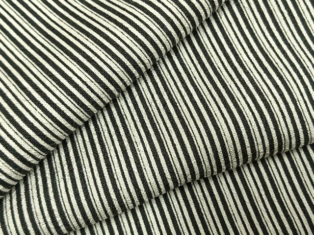 平和屋着物●上質な小紋　縞　正絹　逸品　AABI9181fy