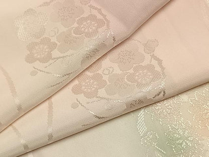平和屋着物●振袖用長襦袢　袷　草花地紋　暈し染め　正絹　逸品　AABI9184fy