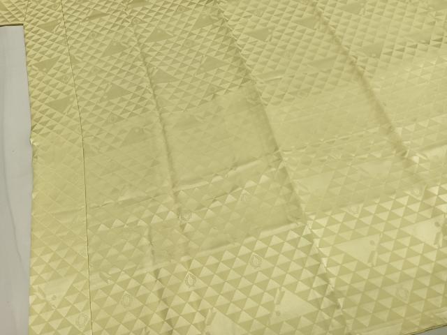 平和屋着物●長襦袢　袷　鱗吉祥地紋　淡黄色　ゑり善扱い　正絹　逸品　AABI9186fy