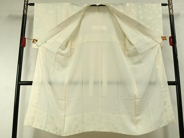 平和屋着物●長襦袢　無双仕立て　飛鳥宝尽くし地紋　鳥の子色　ゑり善扱い　正絹　逸品　AABI9188fy