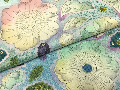 平和屋着物●豪華振袖　辻が花　暈し染め　金彩　銀通し地　正絹　逸品　AABI9189fy