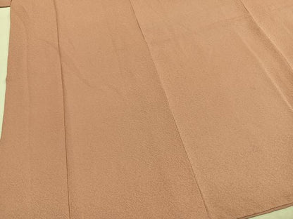 平和屋着物●上質な色無地　水柿色　正絹　逸品　AABI9190fy