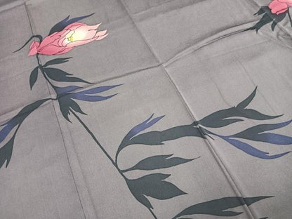 平和屋着物●訪問着　草花文　正絹　逸品　AABI9193fy