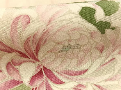 平和屋本店●アンティーク　大正ロマン　振袖　草花文　正絹　逸品　AABI9196fy