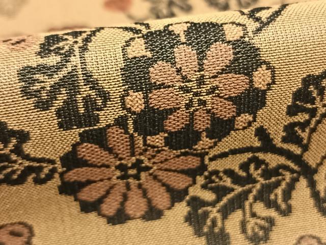 平和屋着物●お召　市松花唐草文　正絹　逸品　未使用　AABI9202fy