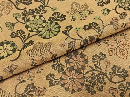平和屋着物●お召　市松花唐草文　正絹　逸品　未使用　AABI9202fy