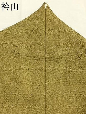 平和屋着物●上質な色無地　霞地紋　梅幸茶色　正絹　逸品　AABI9206fy