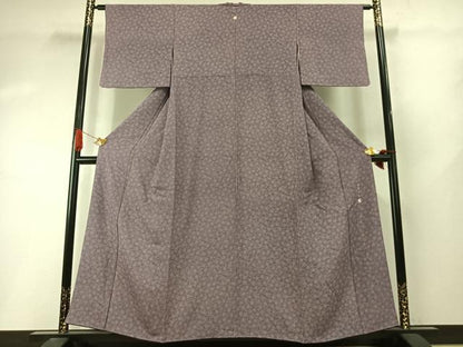 平和屋着物●伝統工芸士　保科土山　江戸小紋　舞花文　正絹　逸品　AABI9216fy