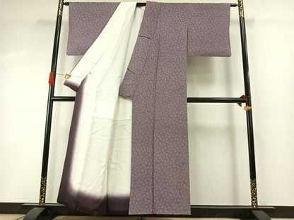 平和屋着物●伝統工芸士　保科土山　江戸小紋　舞花文　正絹　逸品　AABI9216fy