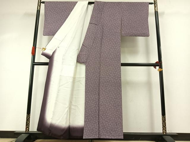 平和屋着物●伝統工芸士　保科土山　江戸小紋　舞花文　正絹　逸品　AABI9216fy
